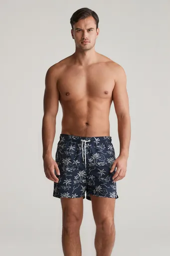 PLAVKY GANT ISLAND PRINT SWIM SHORTS EVENING BLUE
