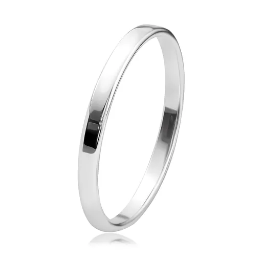 Prsten ze stříbra 925 - jednoduchá hladká ramena, čtvercový průřez, 2 mm - Velikost: 47