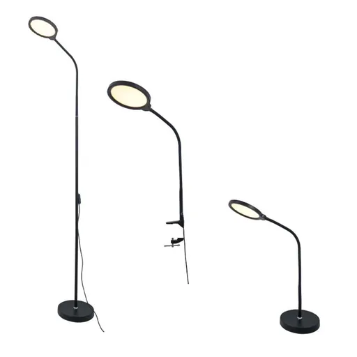 ACA Lighting LED stolní a stojací lampa STEFAN 3 v 1 černý ABS+hliník CCT krokově stmívatelné SF501ALL