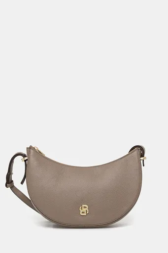 Kožená kabelka BOSS BOSS BEYOND Halfmoon