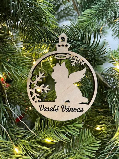 Vsepropejska Vánoční baňka s jorkšírským teriérem – ozdoba na stromeček Typ: Baňka 6