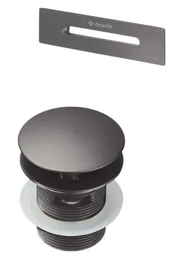 DEANTE Sada příslušenství, k vaně zátka a přepad, titan KYY_D10B