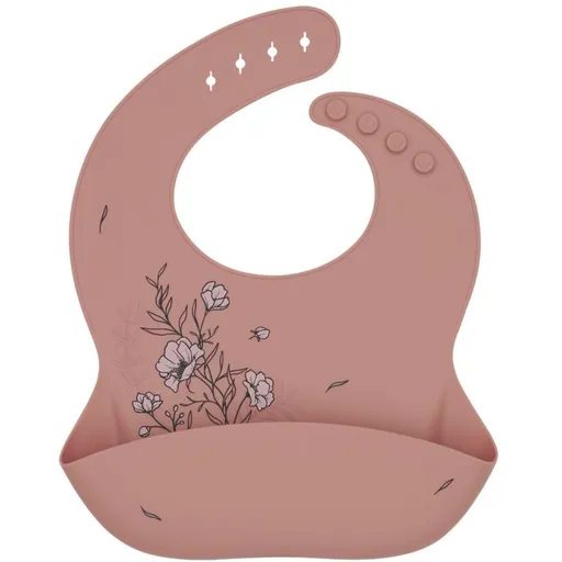 KikkaBoo Bryndák s kapsou Platinum Silicone Flora Blush