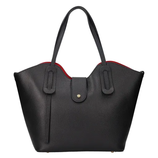 Dámská kožená kabelka Italia Zita - černá