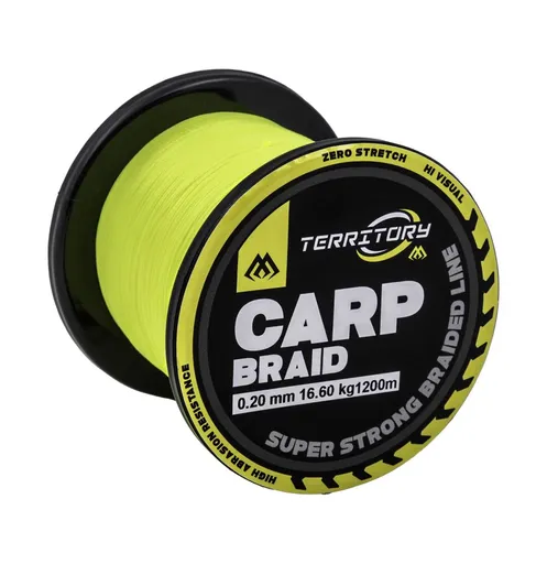 Mikado splétaná šňůra territory carp braid 1200 m - 0,14 mm 9,7 kg