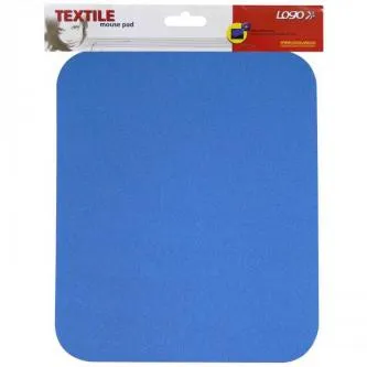 Podložka pod myš, měkká, modrá, 24x22x0,3 cm, Logo