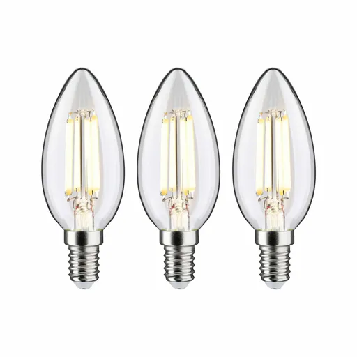 PAULMANN Eco-Line Filament 230V LED svíčka E14 3ks-sada 98mm 2,5W 3000K čirá