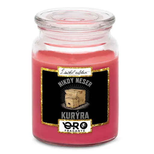 Svíčka Neser kurýra (Vůně svíčky: Višně v čokoládě)