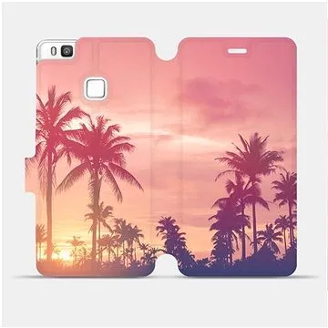 Flipové pouzdro na mobil Huawei P9 Lite - M134P Palmy a růžová obloha (5903226090563)