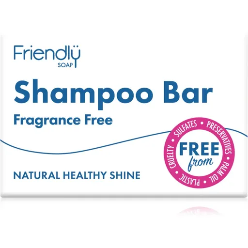 Friendly Soap Natural Shampoo Bar Fragrance Free přírodní mýdlo na vlasy bez parfemace 95 g