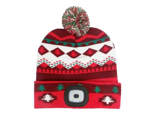 Čepice s čelovkou STREND PRO 3133738 X-mas nabíjecí