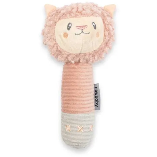 NEW BABY LAMA Plyšová hračka s chrastítkem, béžová, velikost