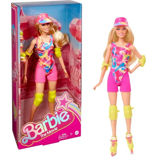 Barbie ve filmovém oblečku Kolečkové brusle