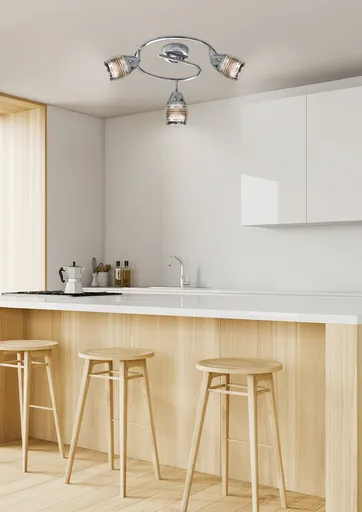 Spirálová nástěnná lampa 3X10W E14 LED chrom MILTON