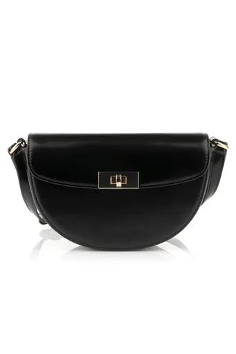 CROSSBODY GANT LEATHER SHOULDER BAG BLACK