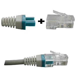 DATACOM Manžetka pro konektor RJ 45 modrá/bílá 100 ks