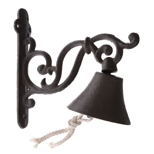 Litinový zvonek Sinai černá, 17 x 8 cm