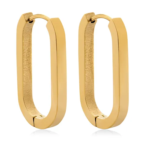 Troli Nadčasové pozlacené oválné náušnice VAAXF342G