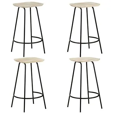 Barové stoličky 4 ks masivní mangovníkové dřevo, 320648 (320648)