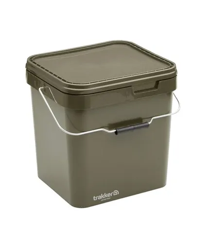 Trakker Plastový kýbl Olive Square Container 17l,Trakker Plastový kýbl Olive Square Container 17l