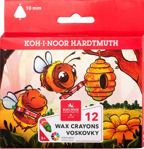 Koh-i-noor voskovky trojhranné silné 10 mm - 12 ks