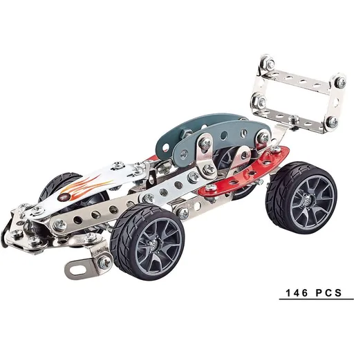 Kovová stavebnice 146 ks - Závodní auto
