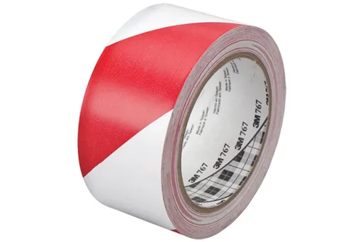 3M 767 PVC páska bílo-červená, 50 mm x 33 m