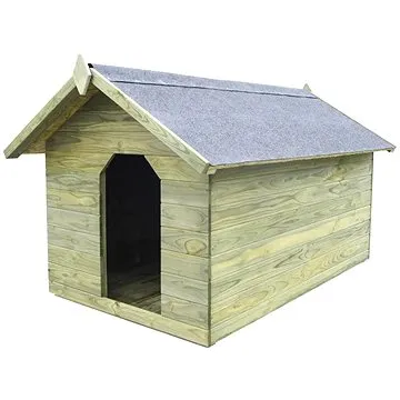 Zahradní psí bouda s otevírací střechou impregnovaná borovice 104,5 × 153,5 × 94 cm (8718475715306)