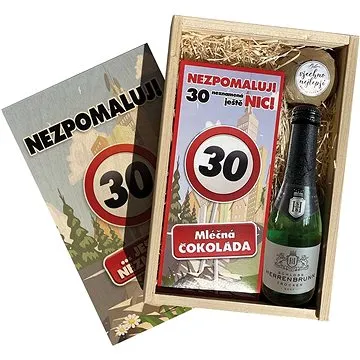 Dárková dřevěná bedna - k 30. narozeninám (8595590770171)