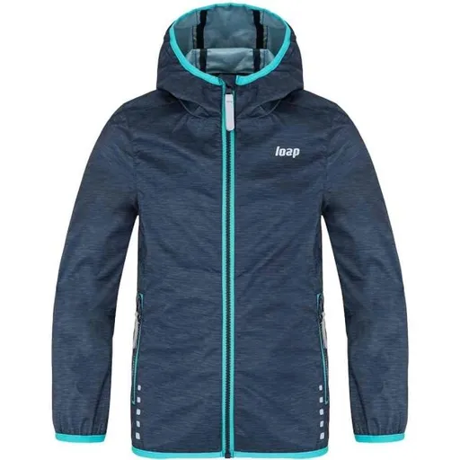 LOAP LYPARO Dětská softshellová bunda, modrá, velikost 112-116
