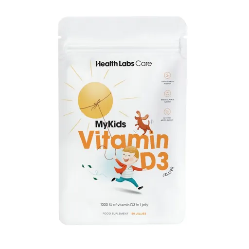 Health Labs Care My Kids Vitamin D3 želé bonbony bez přidaného cukru 60 ks