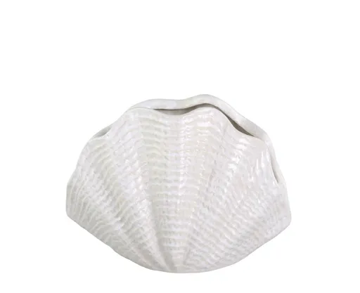 Krémová antik keramická dekorace váza mušle Shells - 29*15*20 cm Chic Antique