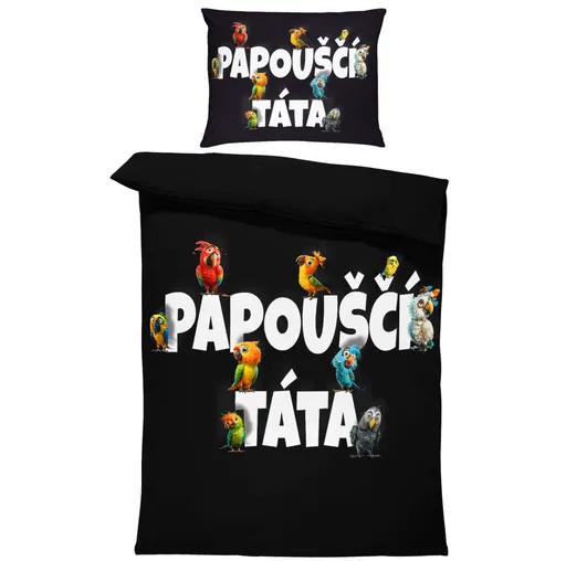 Povlečení Papouščí táta (Rozměr : 1x140/220 + 1x90/70)