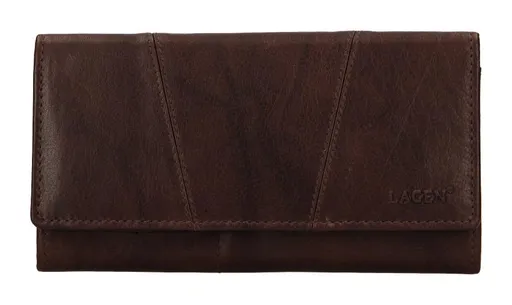 Dámská kožená peněženka Lagen PWL-388 Dark Brown