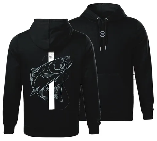 Giants fishing mikina pánská pstruh černá - xxxl