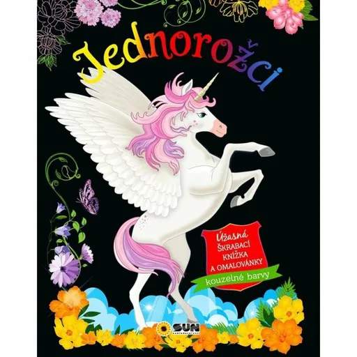 Jednorožci - úžasná škrábací knížka a omalovánky (poškozená)
