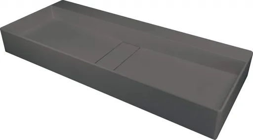 DEANTE Umyvadlo Blur, antracitový granit, s deskou s krycí deskou CQB_TU8S