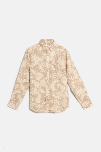 KOŠILE GANT REG BOTANICAL PRINT LINEN SHIRT DRY SAND