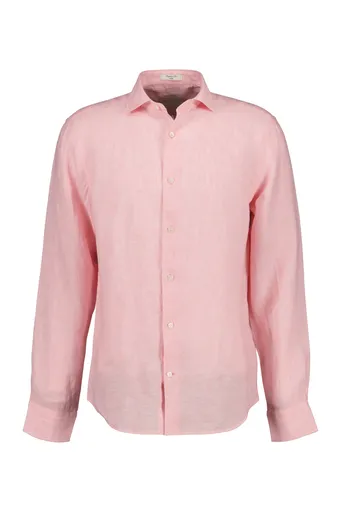 KOŠILE GANT REG LINEN SHIRT WASHED PINK