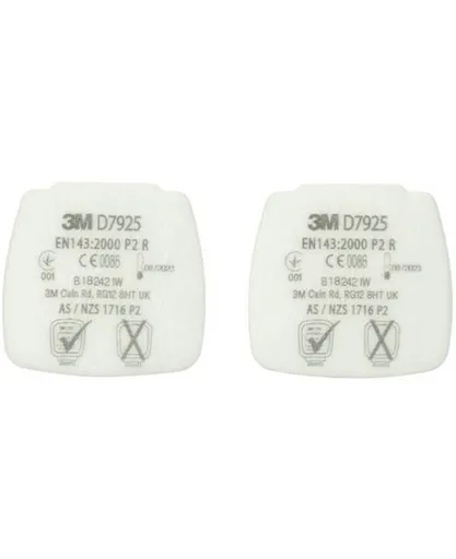 D7925, 3M™ Secure Click™ Částicový filtr P2 R, jedno balení 4 ks