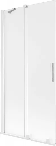 MEXEN/S Velar dvoukřídlá posuvná vanová zástěna 95 x 150, dekor, bílá 896-095-000-31-20