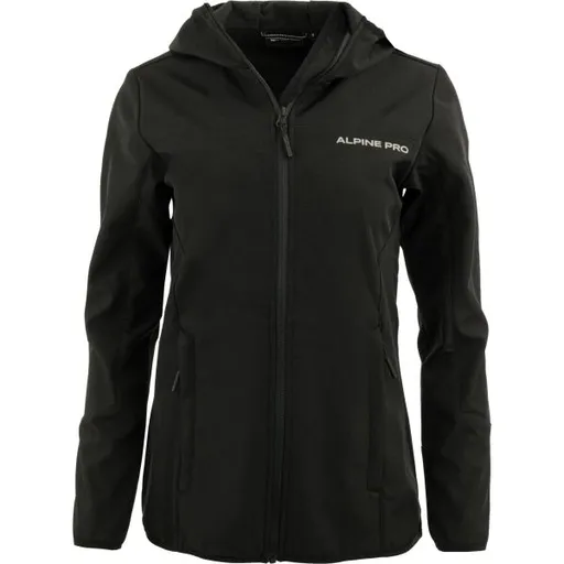 ALPINE PRO BREFA Dámská softshellová bunda, černá, velikost
