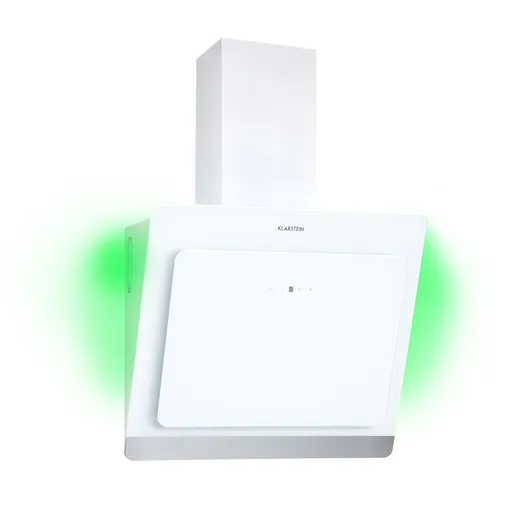 Klarstein Aurora Eco 90, digestoř, 90 cm, nástěnná, 550 m³/h, A+, dotykové ovládání, bílá