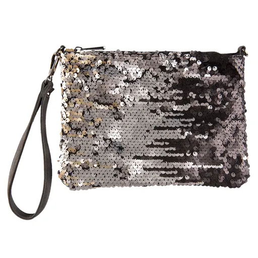 Kabelka s zlatými flitry Arella - 17*25 cm Clayre & Eef