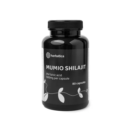 Shilajit - čištěné mumio premium (500mg) - doplněk stravy - 80 kapslí - Herbatica