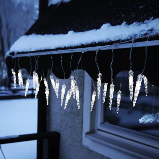 Haushalt international LED Světelný řetěz Rampouchy, studená bílá