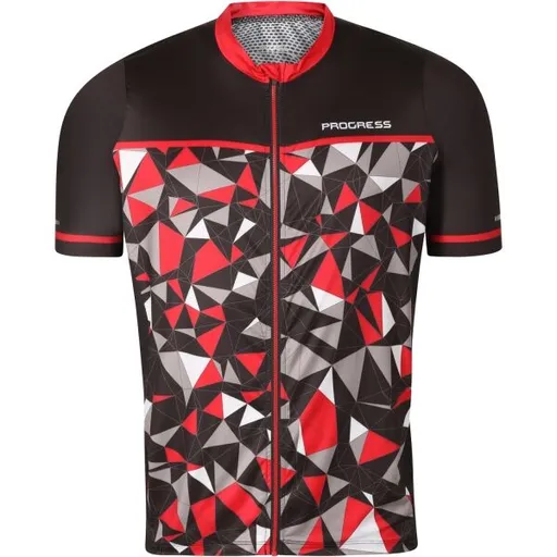 PROGRESS REPRESENT Pánský cyklistický dres, černá, velikost XXL