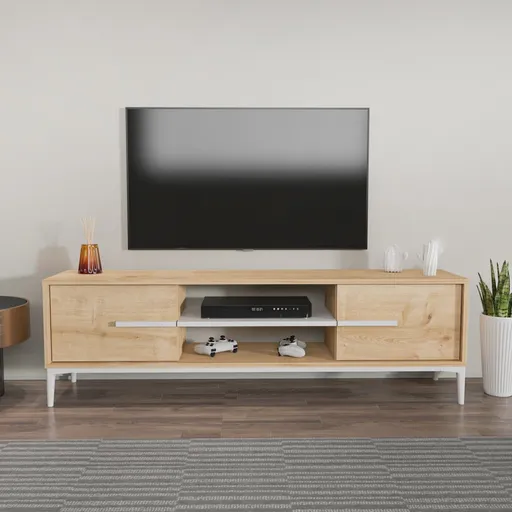 TV stolek Eslem - Oak, White
