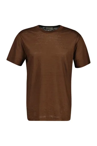 TRIČKO GANT LINEN SS T-SHIRT MAHOGANY BROWN