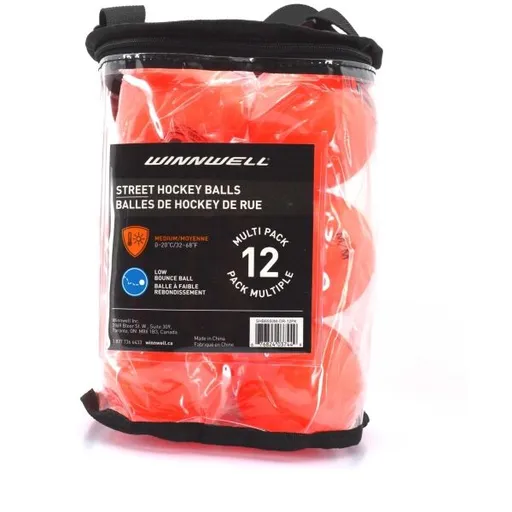 WINNWELL BALÓNEK (12PACK) Hokejbalový míček, oranžová, velikost